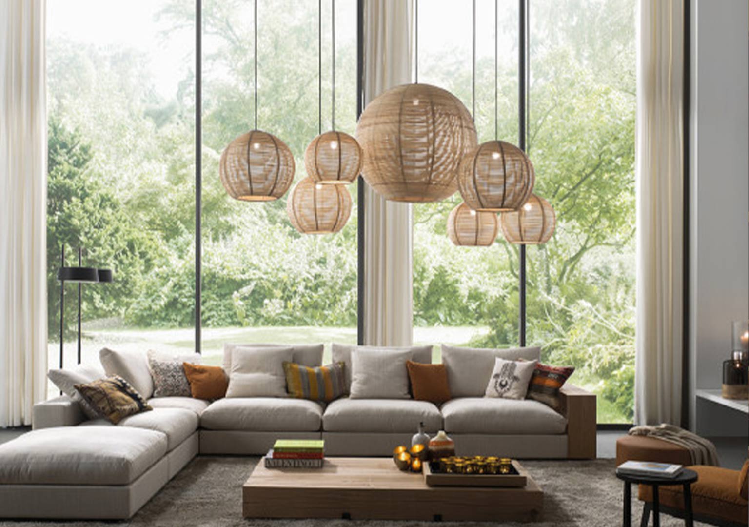 Rattan Elegance in the Sangha Collection from Lola Lighting